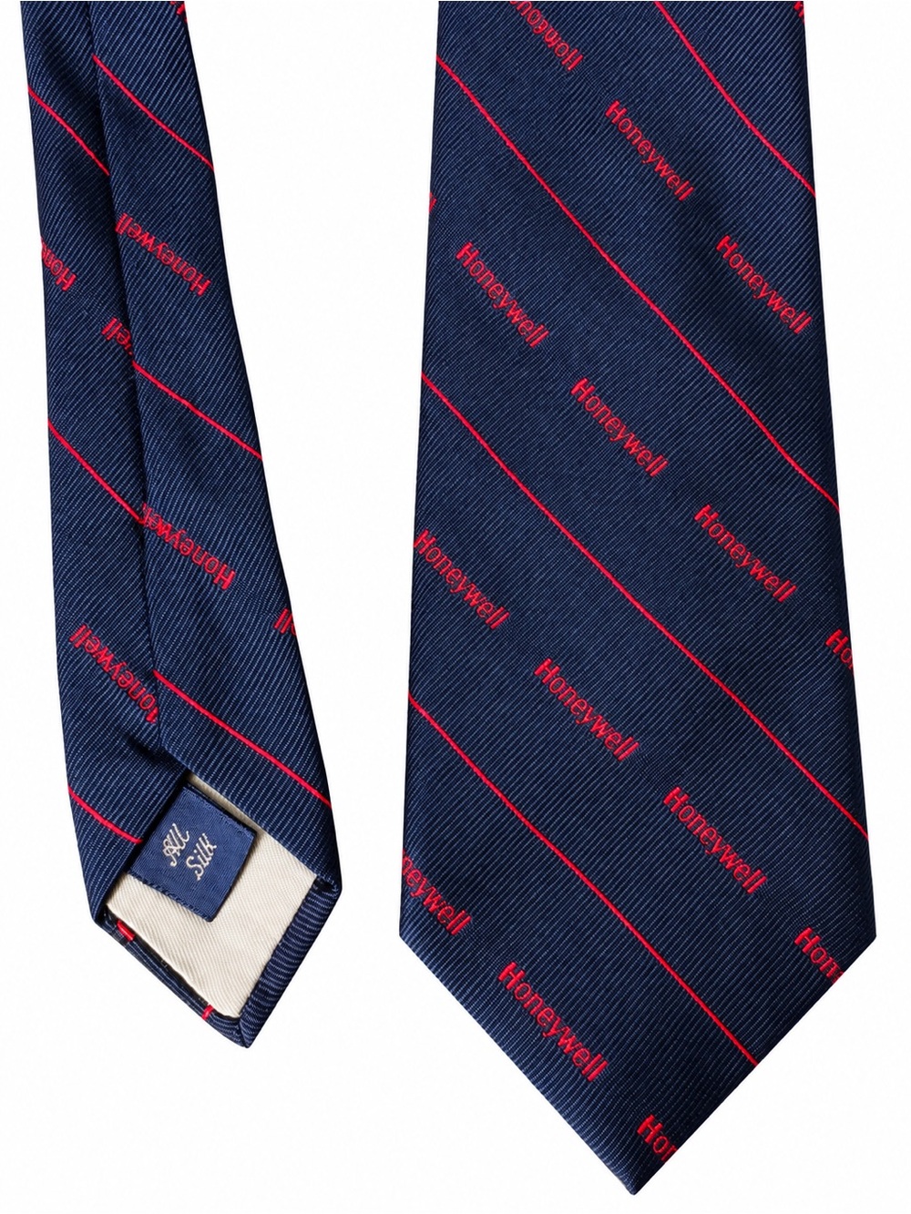 Givenchy Paris Honeywell Logo Silk Men’s Tie Navy Red Vintage